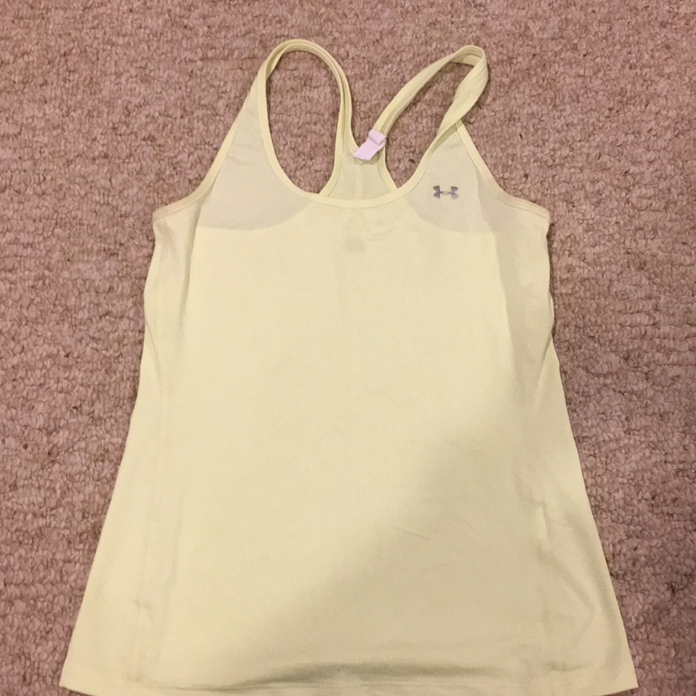 yellow under armour tank top
